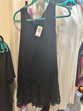 torrid Black Lace Hem Tank Dress